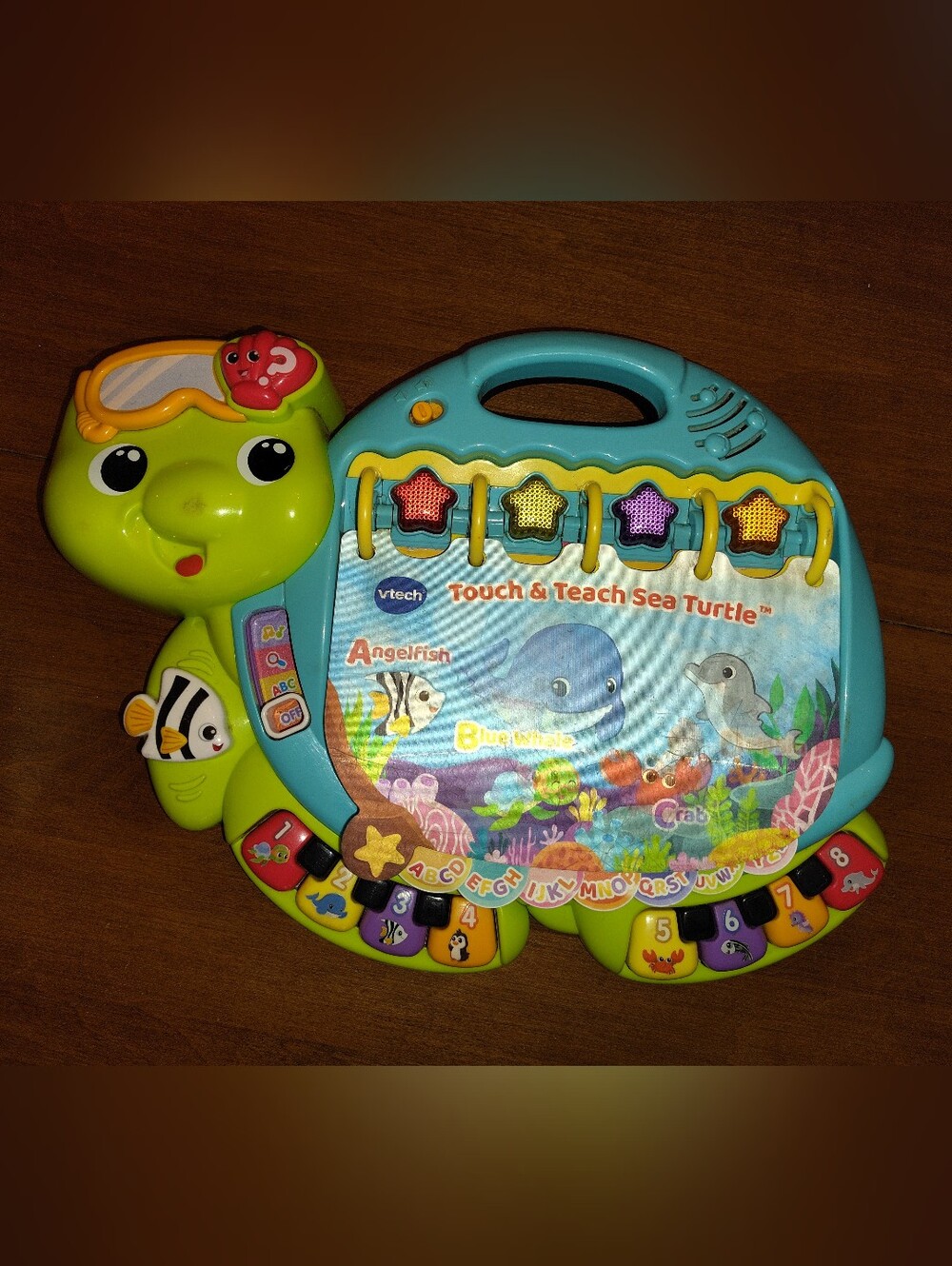 Interactive Green Turtle Touch & Teach Book for Kids